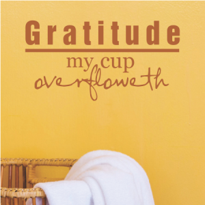 Gratitude my cup overfloweth
