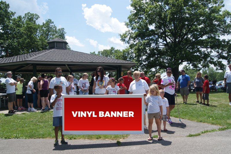 Vinyl banners can inexpensively bring a brand to life and boost business