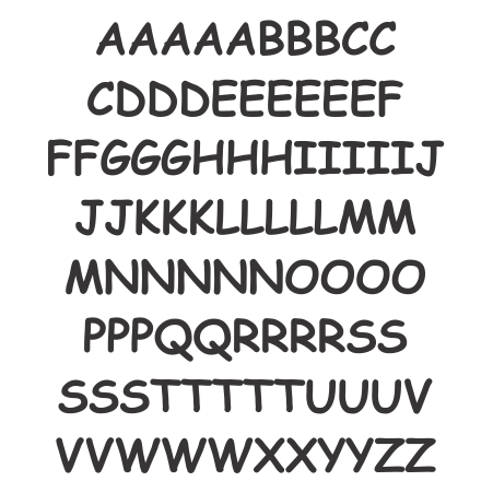 SELF ADHESIVE LETTERS stickers graphics 15mm high vinyl alphabet set Comic Sans 