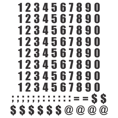 Custom Vinyl Alphabet Number Letter Stickers for Various Uses